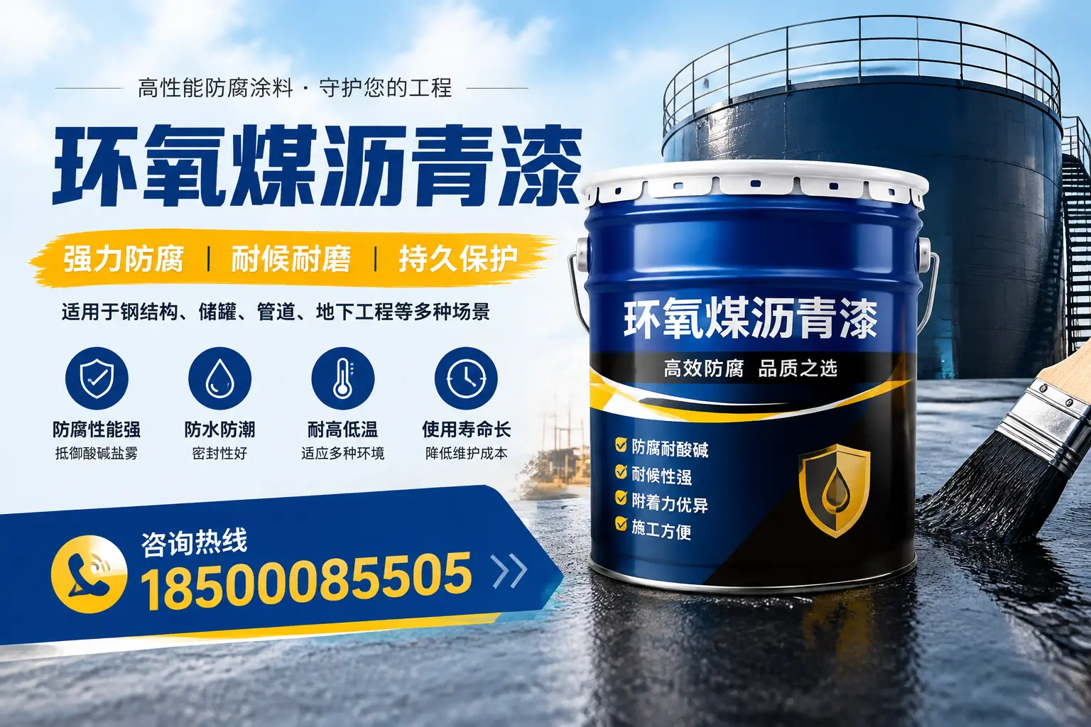 环氧煤沥青漆在工业中的应用，都昌企业的选择